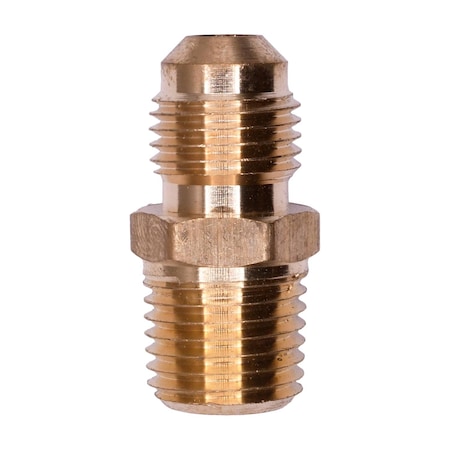 Auveco Brass Sae 45 Degree Flare To Male Pipe Adapter 5/16in Tube Size 1/4in Threads, 5PK 264