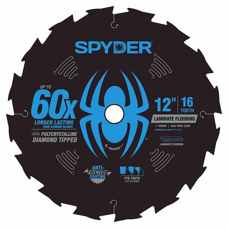 Spyder 12-Inch 16-Tooth Saw Blade for Laminate Flooring 13104