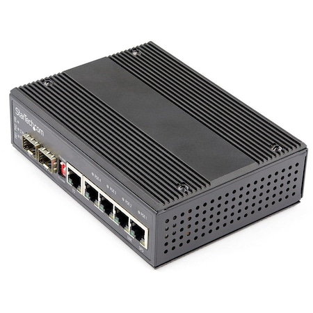 Startech.Com INDUSTRIAL 6 PORT GIGABIT ETHERNET SWITCH - UP TO 30W PER 4 POE PORTS - 75C TO - IES1G52UP12V