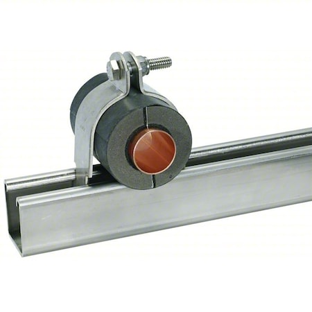 Zsi Insulated Strut Clamp, 7/8"OD, 3 1/8"W UX7810S6