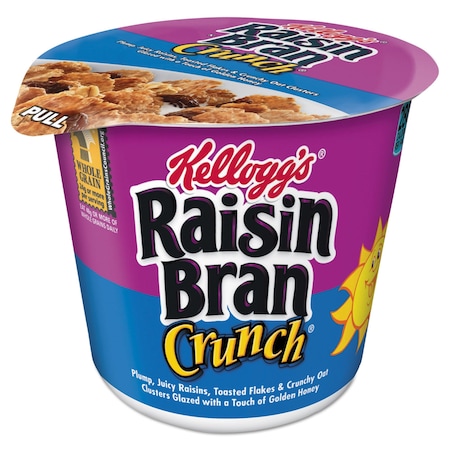 Kelloggs Breakfast Cereal, Raisin Bran Crunch, Single-Serve 2.8 oz Cup, 6PK KEE3800012474