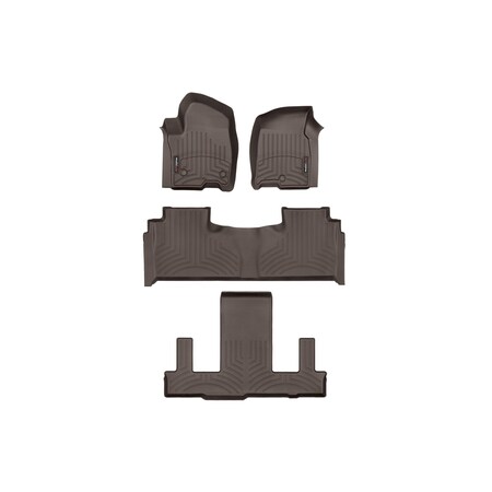 Weathertech Cocoa, Front, rear, and rear Floorliners 471632-1-2-3