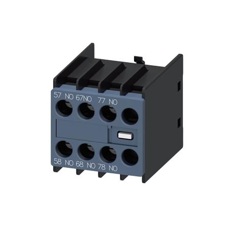 Siemens auxiliary switch, on the front, 3 NO, 30 U, 57/58, 67/68, 77/78, -/- 3RH2911-1FC30