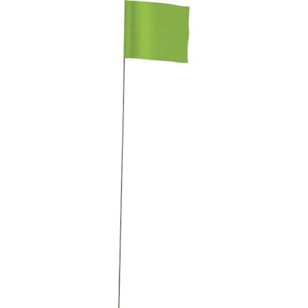 Empire Level Stake Flag, 21 in L, Lime, PlasticSteel 78-008