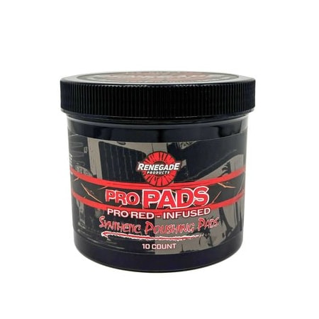 Renegade Products Usa Pro Pads: Renegade Pro Red-Infused Polishing Pads 10 Count LRSRPPRPAD