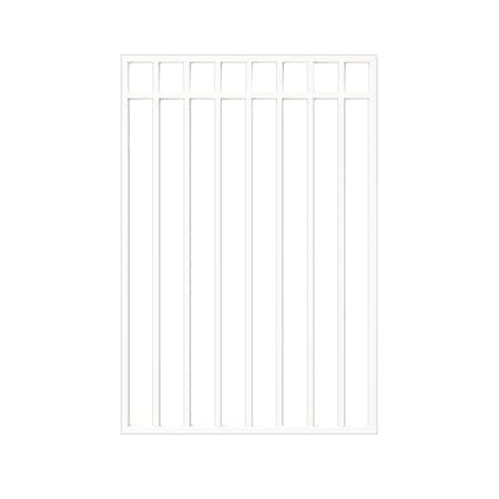 Nuvo Iron 33-in W x 46-in H Glossy Wht Coral Gate 36-in W Opening Self Close Hardware W/Dbl Side Handle ICG03346GW