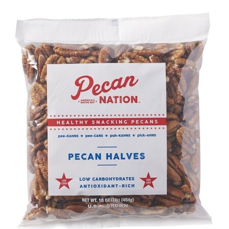 Pecan Nation PECANS HALVES 16OZ PILLOW BAG PNHV16.30