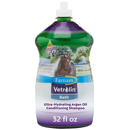 Farnam Vetrolin Ultra-Hydrating Conditioning Shampoo, Liquid, Green, Pleasant, 32 oz Bottle 100543873