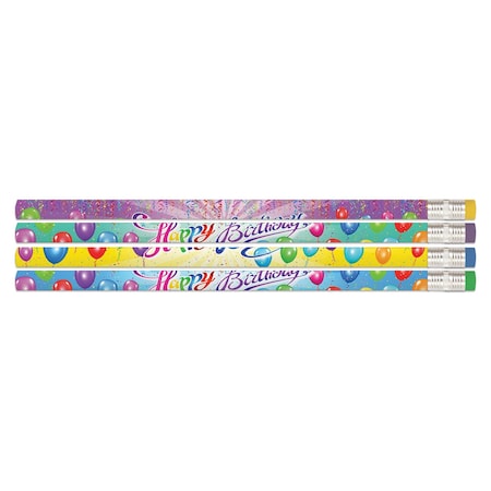 Musgrave Pencil Co Happy Birthday Rainbow Pencil, 144PK D2594/12