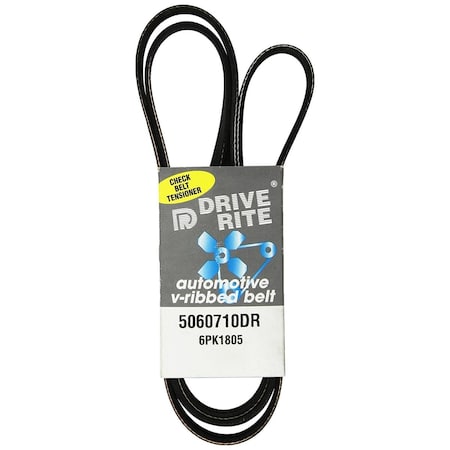 Dayco 5060710DR V-Ribbed Serpentine Belt for 2013 Nissan Rogue with AC D35-5060710DR