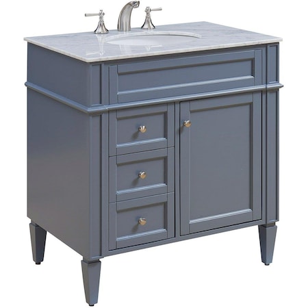 Elegant Decor 32 in. Single Bathroom Vanity Set, Grey VF-1025