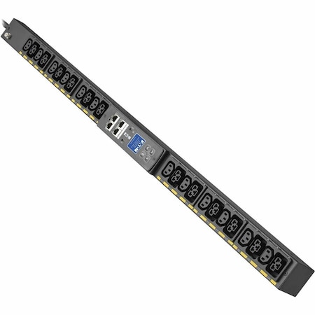 Eaton Single-Phase Metered Input Rack PDU G4, 100-240V, 24 Outlets, 16A, 3.8kW, C20/L6-20 Input, 10 ft. EVMIL620A