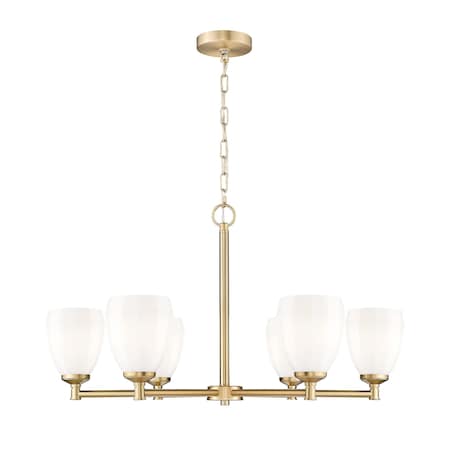 Z-Lite Oren 6-Light Chandelier, 32 in W, Modern Gold 7004-6MGLD