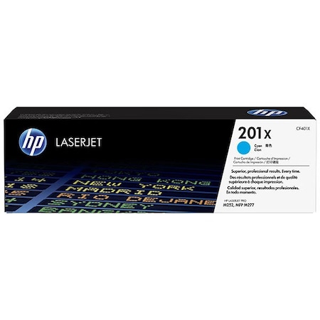 Hp 201X (CF401X) High Yield Cyan Original LaserJet Toner Cartridge (2,300 Yield) CF401X