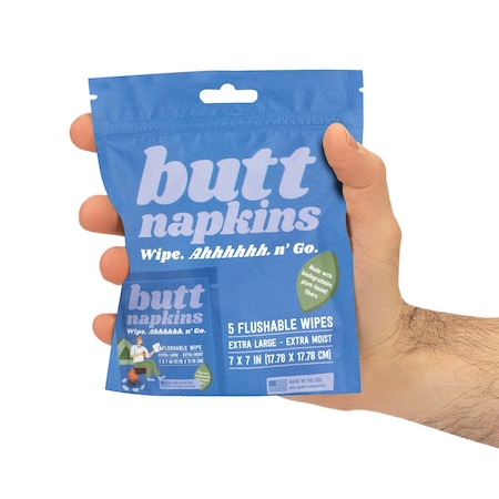 Butt Napkins Butt Napkins, Camping, 5PK BNAPS-5-CAMP