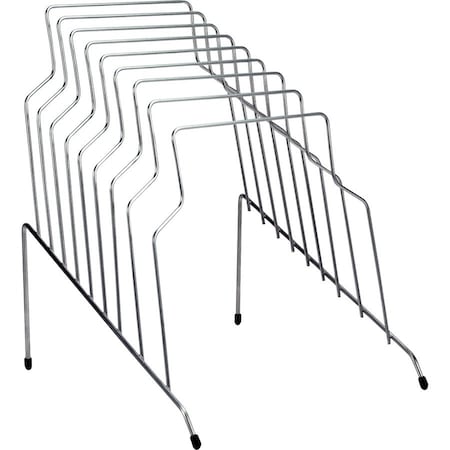 Fellowes File Holder, Silver, Steel, 10 1/8 in W, 12 1/8 in L, 11 4/5 in H, 8 Number of Compartments 72604