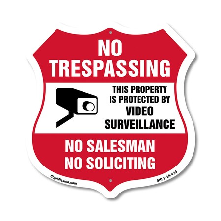 Signmission No Trespassing Sign This Property Is Pro, 18 Inch X 18 Inch, Plastic Sign SHI-P-18-425