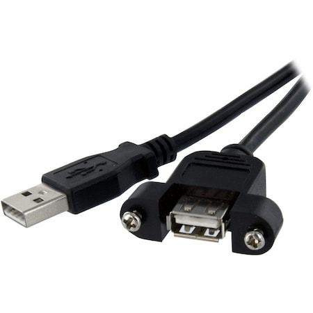 Startech.Com 1 ft Panel Mount USB Cable A to A - F/M USBPNLAFAM1