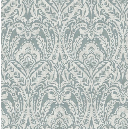 A-Street Prints Berkshire Denim Damask Wallpaper 4147-27380