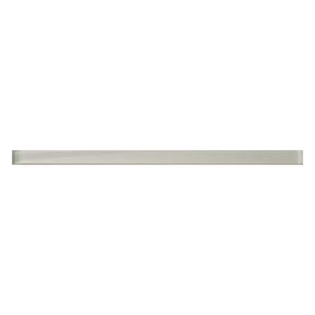 Apollo Tile Snow White 0.6 in x 12 in Glass Glossy Pencil Liner Tile Trim 0.5 sqft/case, 10PK APLGP8805A