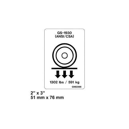 Jlg REPLACEMENT DECAL, FLOOR LOAD 1930 82486