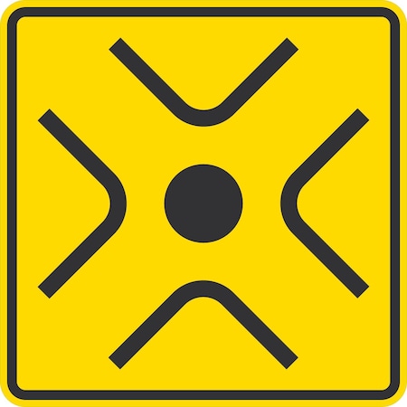 Lyle Circular Intersection Symbol, 36x36, Engineer Grade, Yellow G-15944-EG_36x36