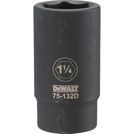 Dewalt Deep Impact Socket, 3/4 IN DR, 1-1/4 SAE DWMT75132OSP