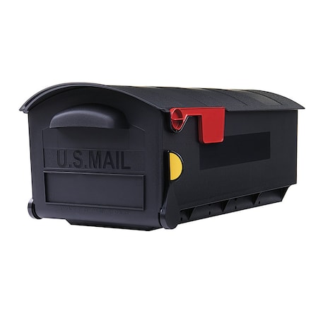 Architectural Mailboxes Patriot Large Plastic Post-Mount Mailbox, Black GMB515BAM