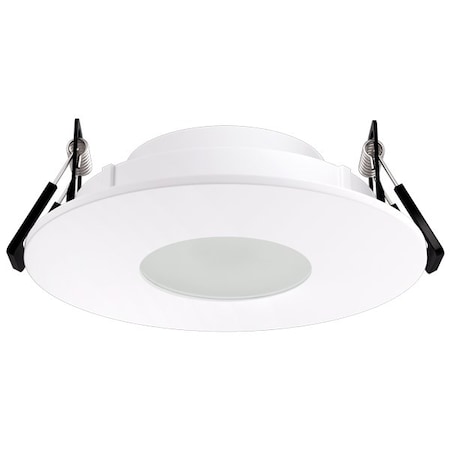 Elco Lighting Pex 4in Canless Round Adjustable Pinhole, Black with White Trim EKCL4125W