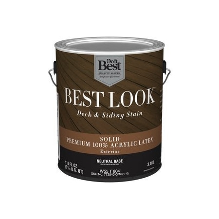 Do It Best Best Look Solid Deck & Siding Exterior Stain Neutral Base 1 Gal. W55T00804-16