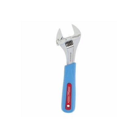 Channellock Code Blue Adjustable Wrench, 8 in, 1-3/16 in, Chrome, 25PK 140-808WCB-BULK