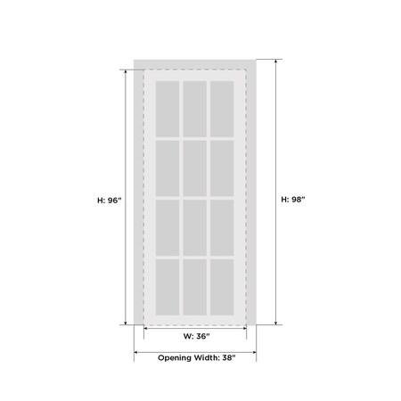 Sartodoors French Interior Door, 36" x 84", White QUADRO4055ID-WS-3696