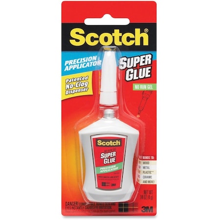 3M Scotch Super Glue Gel, Precision Applicator, 0.14 oz AD125
