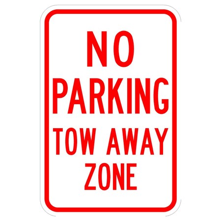Sign Solutions Usa Parking Sign, 12 in W, Aluminum Sign, White DCS10HWT1218CUS00157