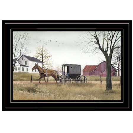 Homeroots Goin to Market 3 Black Framed Print Wall Art 406422