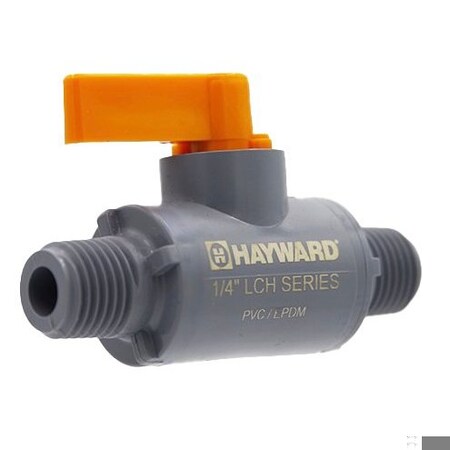 Hayward Flow Control 1/4in LCH Series Quarter Turn Compact Ball Valve with FPM Seals and MNPT End Connections LCH1025AMMV0000