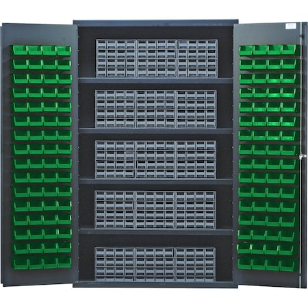 Quantum Storage Systems SPECIALTY CABINET W/15 QIC'S & 240 GREEN BINS QSC-QIC161GN