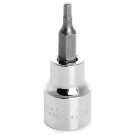 Performance Tool 3/8 In Dr. Hex Bit Socket 3Mm, W38893 W38893