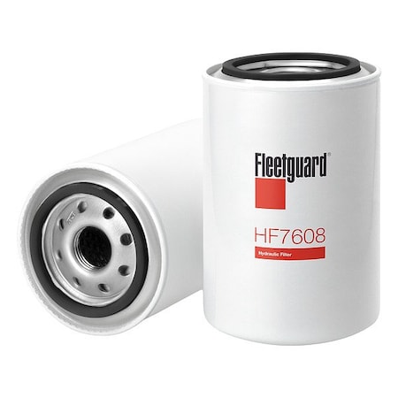 Fleetguard Hydraulic Filter, Spin-On, Cellulose HF7608