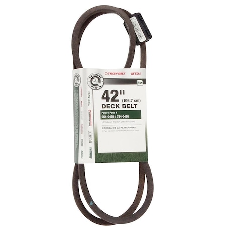 Mtd Deck Drive Belt, 42 in L, 12 in W, 42 in Deck 490-501-M053
