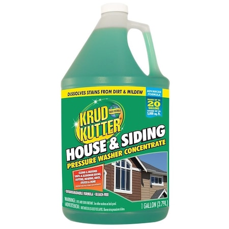 Rust-Oleum Krud Kutter Advanced Formula House and Siding Pressure Washer Concentrate, Liquid, 1 gal Bottle 385464