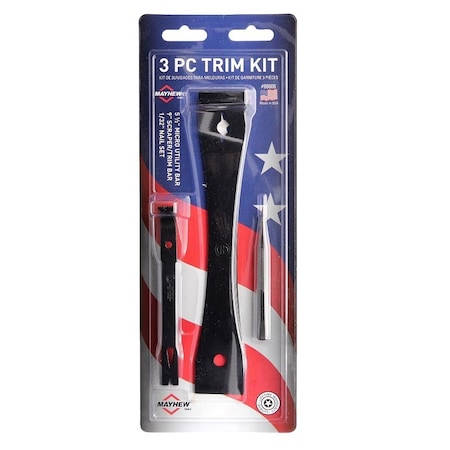 Mayhew Utility Bar Trim Kit, 3-Piece, Steel, Black-Oxide 98606