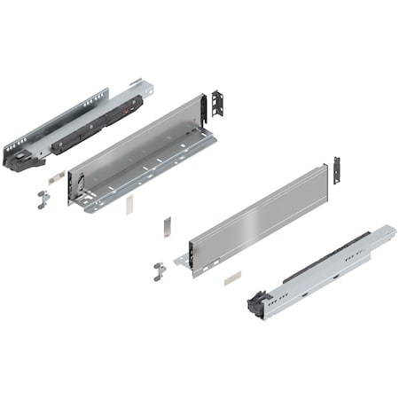 Blum 16in. M Height Legrabox Stainless Drawer Set, 125 Lbs Weight Rating 770M40S0I