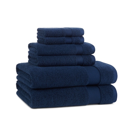 Arkwright Home Host & Home 6pc Bath Towel Set Navy - 6 Piece Set P-BSET-HH-NVY