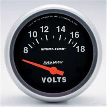 Auto Meter 3592 Sport Comp Voltmeter 2.62 In. A48-3592