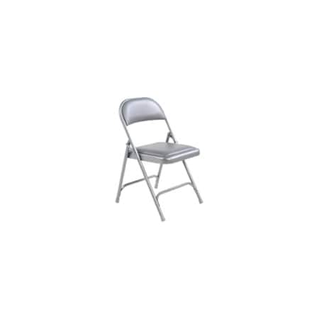 Virco 168 Series Folding Chair with Plastic Caps - Mocha / Select Brown Vinyl 168