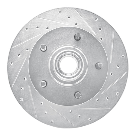 Dynamic Friction Co DFC Brake Rotor - Drilled and Slotted - Silver 631-54130R