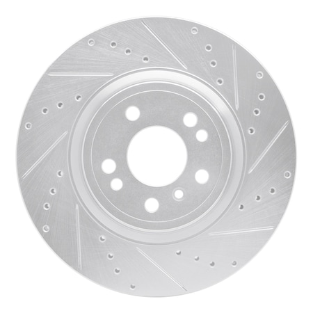 Dynamic Friction Co DFC Brake Rotor - Drilled and Slotted - Silver 631-63144R