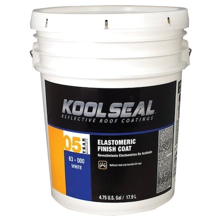 Kool Seal Elastomeric Roof Coating, White, 4.75 gal, Pail, Liquid KS0063000-20