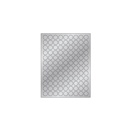 Bubblefast 3/4'' Silver Foil Circle Laser Labels-108 Labels per Sheet BFLL215SR